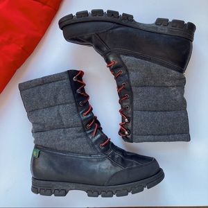 Ralph Lauren Leather Duck Winter Boots
